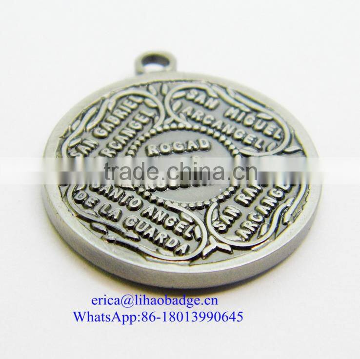 high quality customize metal coin/antique silver/antique bronze coin with eagle logo in any size