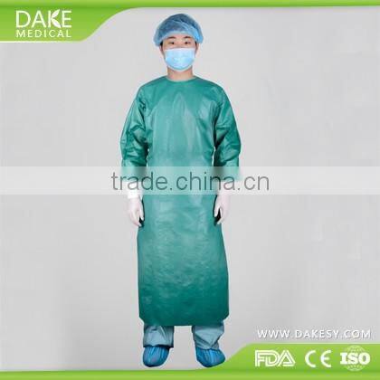 Disposble surgical gown/reinforced spunlace surgical gown for sale