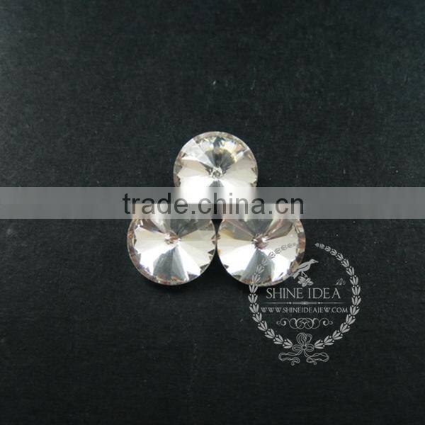 14mm transparent glass round satellite sharp cabochon for DIY earrings,rings supplies 4110101