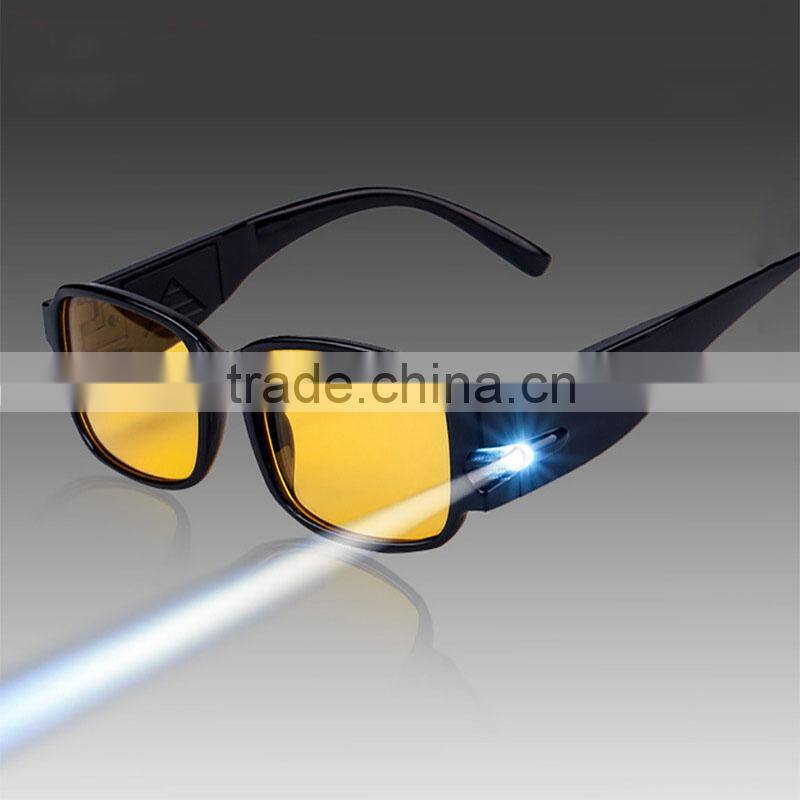 High standard yellow lenses classical led light night driving sunglasses polarized
