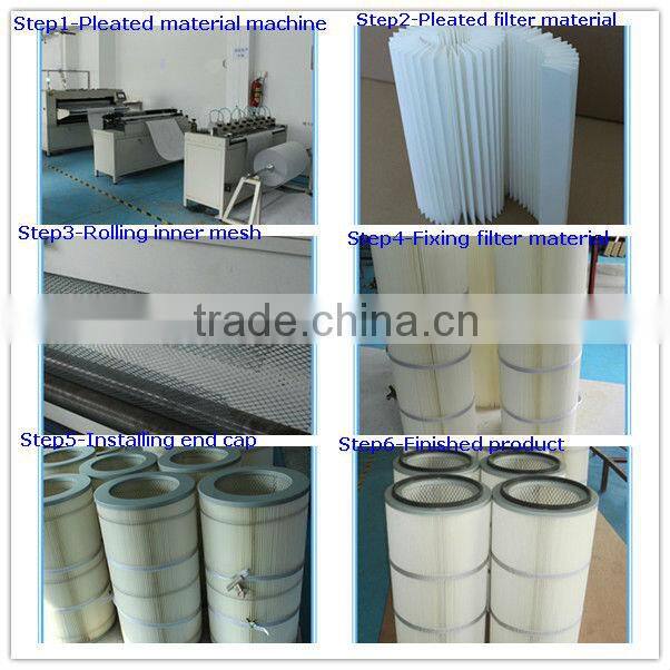 Farrleey Cylinder Dust Collector Air Pleated Dust Filter