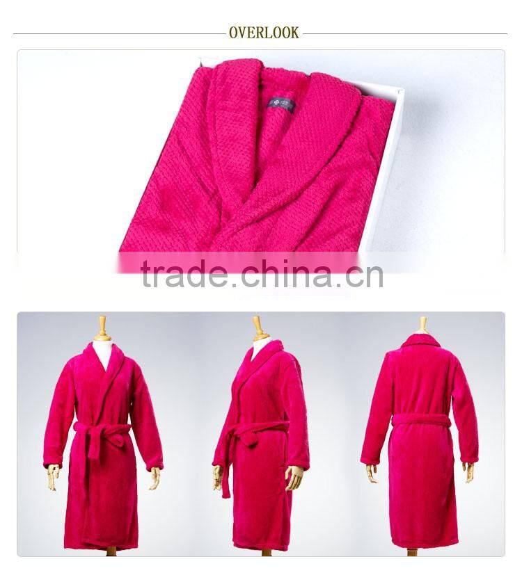 RED cotton bathrobe men, hotel bathrobe