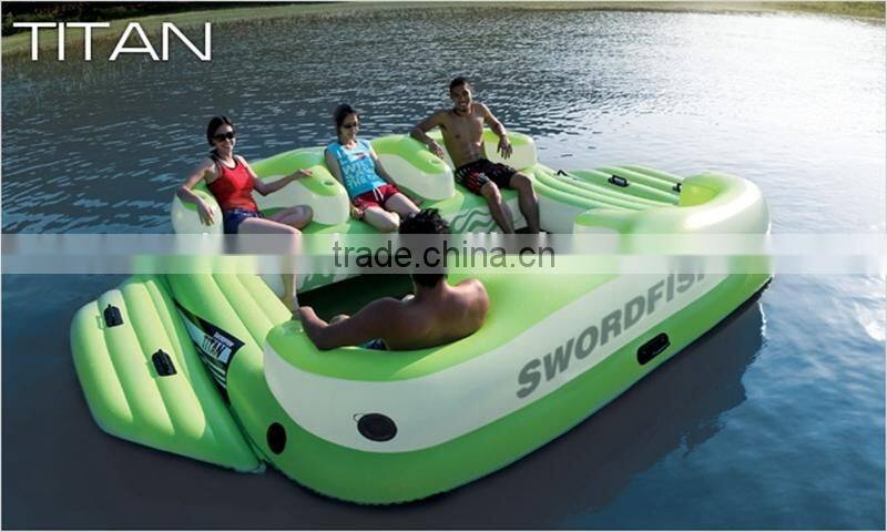 Towable inflatable tube seat island surfing boat TITAN towable inflatable water ski longue