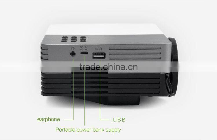 Portable power bank support 1080p led projector moble phone hdmi usb vga sd slot hd cinema mini projector