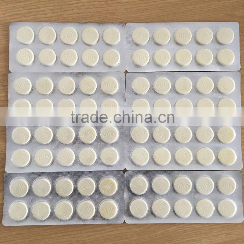 Wholesale Dry Milk Candy Tablet , Compressed Milk Tablet Candy