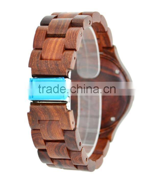 Hot sell Fashion wooden solar wrist watch