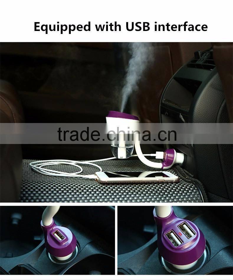 Nanum New Hot Sell Usb Car Charger 50Ml Aroma Diffuser Car Mist Air Humidifier