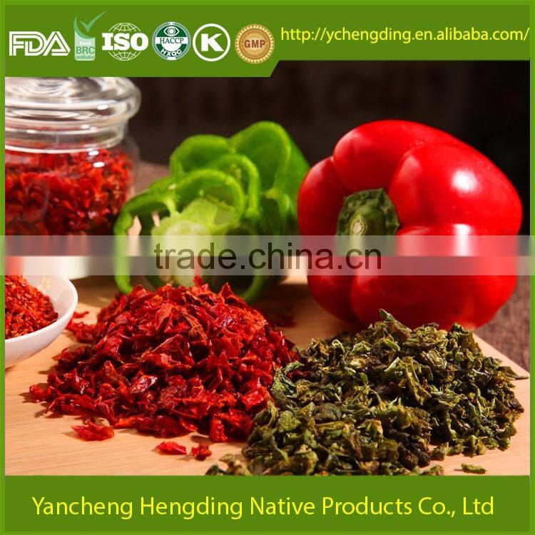 Professional Spices Manufacturer farm green,red bell pepper price for salad, soup