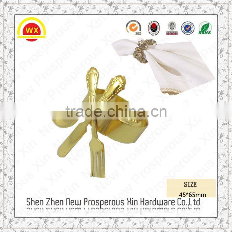 Hot sale customize engraved rose gold napkin ring