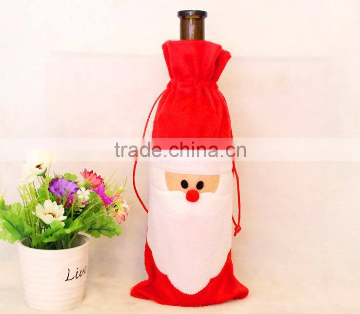 New Christmas Decorations Red Wine Bottle Cover Bags Xmas Santa Claus Christmas Table Dinner Decoration Ornaments Home Ornament