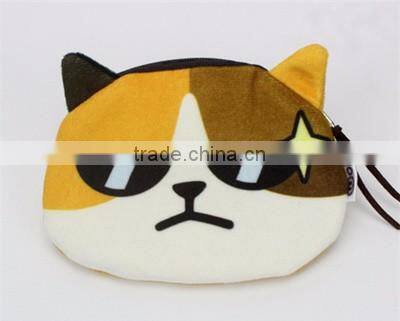 Made in Banglagesh grey cat coin purse bag (BJO1273)