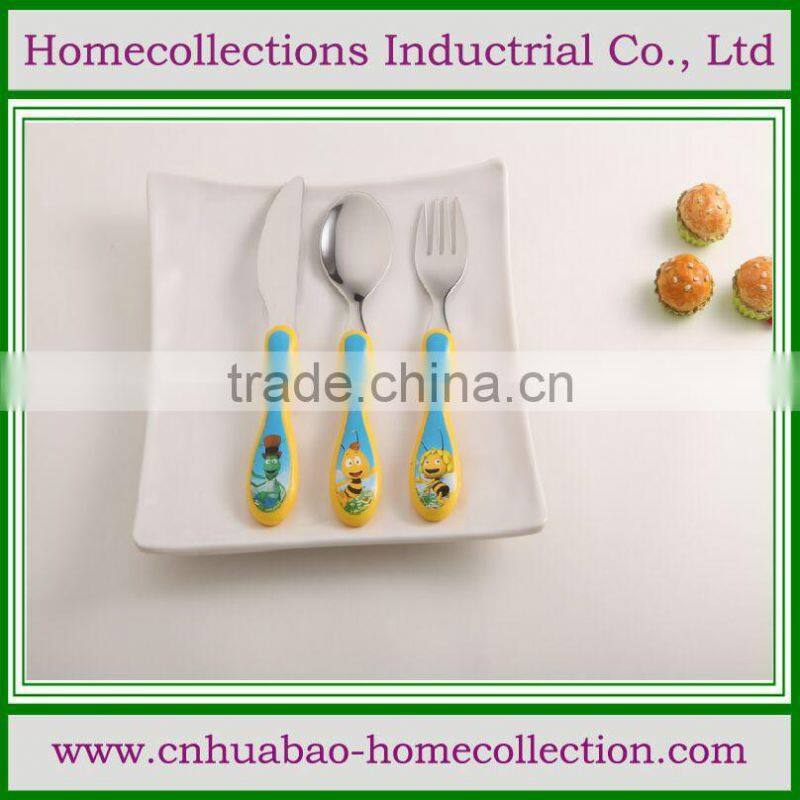 customized baby cutlery set with melamine handle
