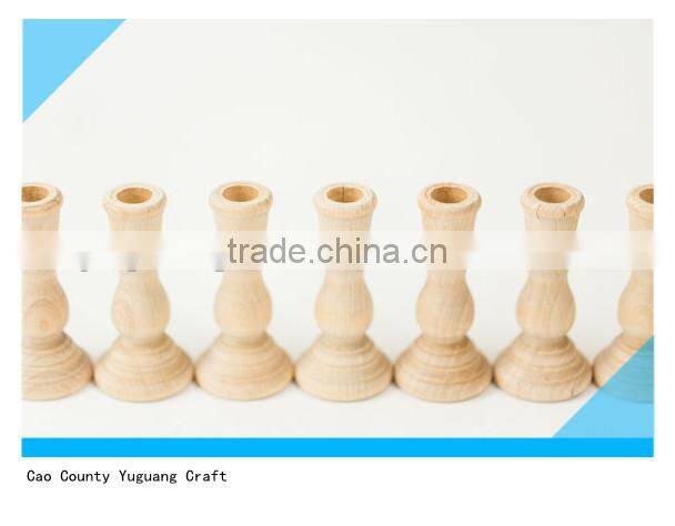 3 inch tall Unfinished Wooden Candle Holders for wedding decor