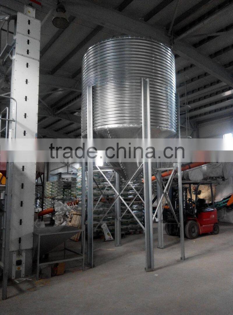 vertical yellow maize soybean storage steel silo