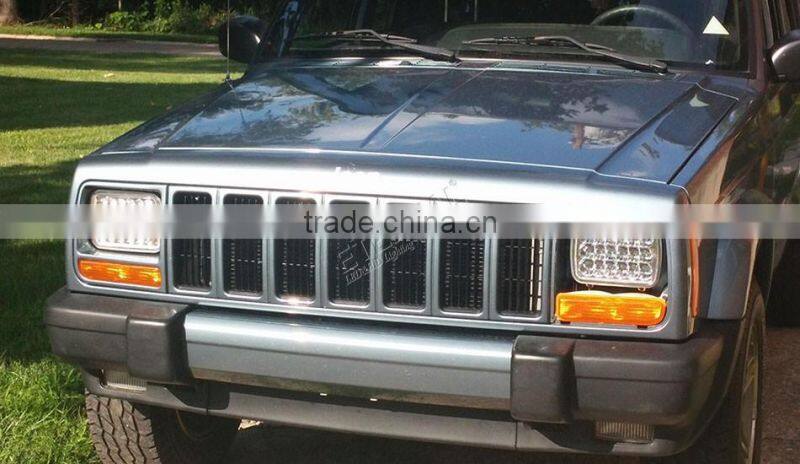 5x7in 45W sealed beam led headlight dual beam light with H4 plug for automotive truck