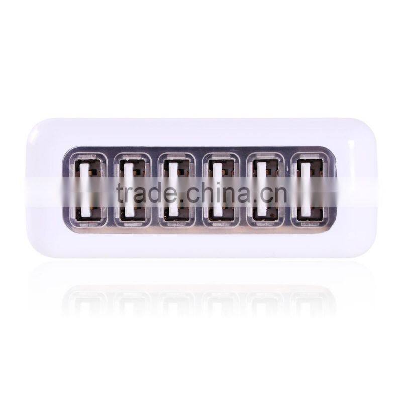 6-Port USB Home Wall Travel AC Charger US UK EU AU for iPhone-iPad Smartphones