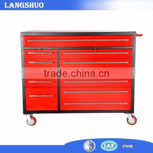Red garage tool Cabinets on wheels