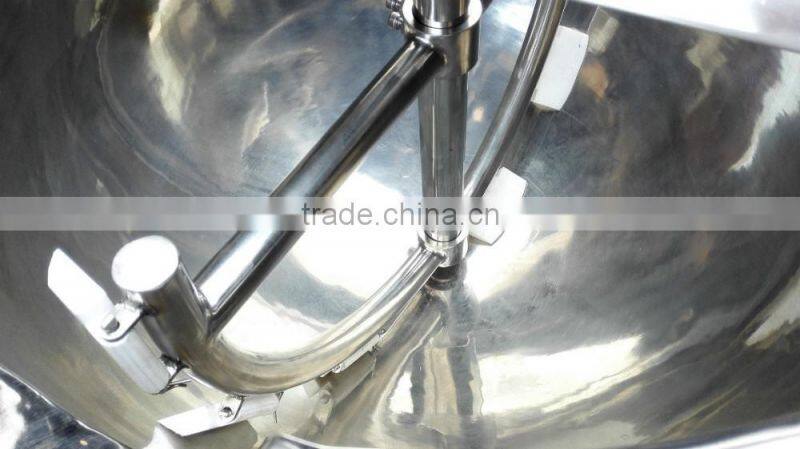 SUS Jacket Big Outdoor Industrial Steam Cooking Pots with mixer