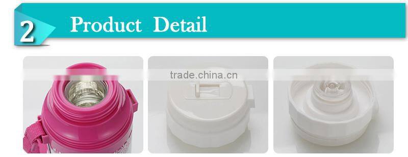 2014Funny children baby double wall vacuum glass inner flask milk bottle