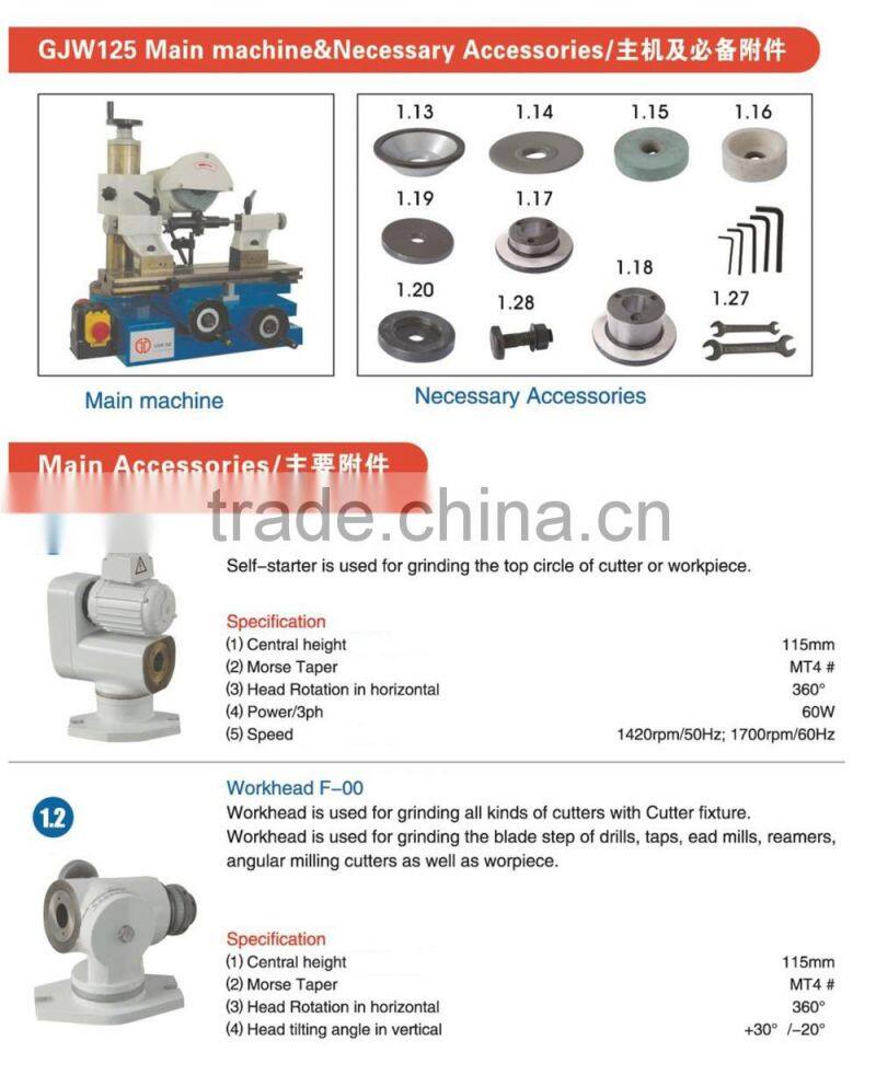 Universal tool cutter machine GJW125