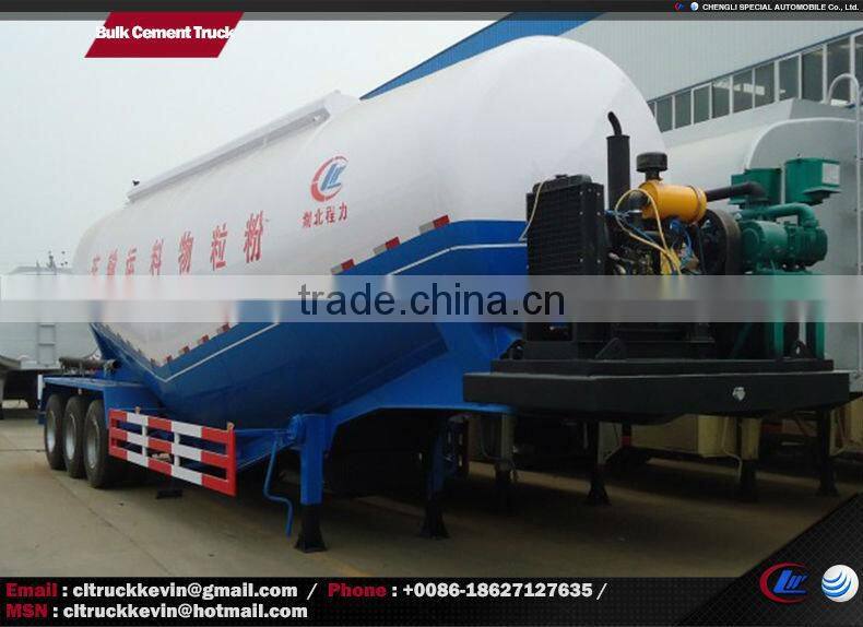 3 axles 60 tons bulk cement tanker trailer