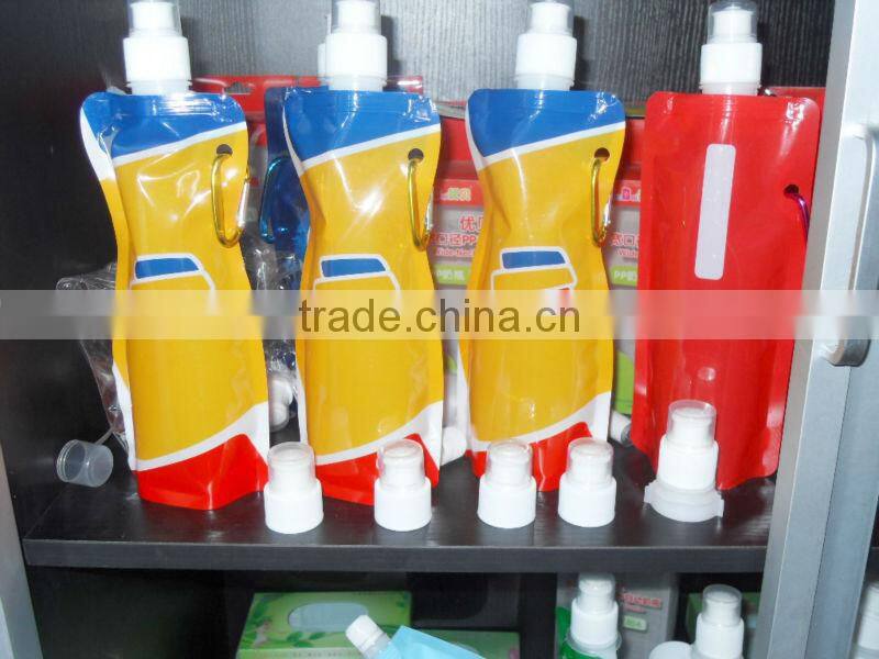 OEM color/logo promotional gift 480ml foldable bottle
