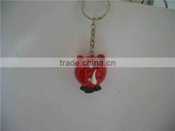 Polyresin pig shaped figurines as key chains