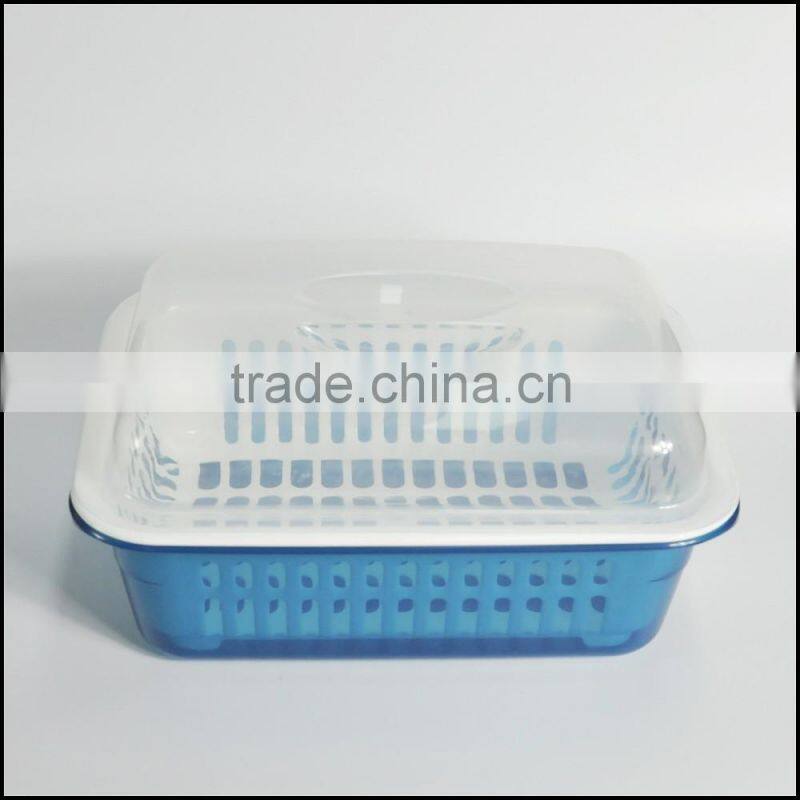 Wholesale plastic fruit vegetable basket with cover for daily life