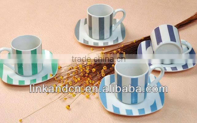 beautiful and hand made decaled ceramic coffee sets