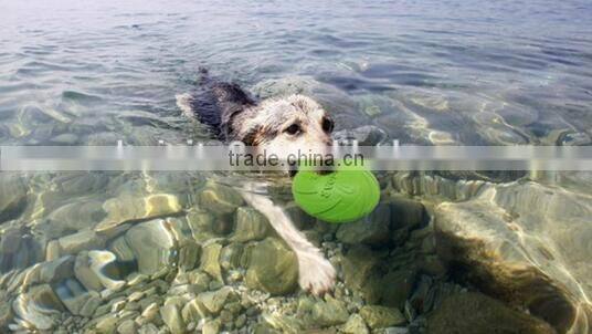 CY185 Eco-friendly Natural rubber pet dog toy frisbee dog training pet product