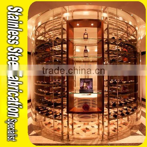 Modern Stainless Steel Bar Wine Cabinet For Hotel KTV Bar Club