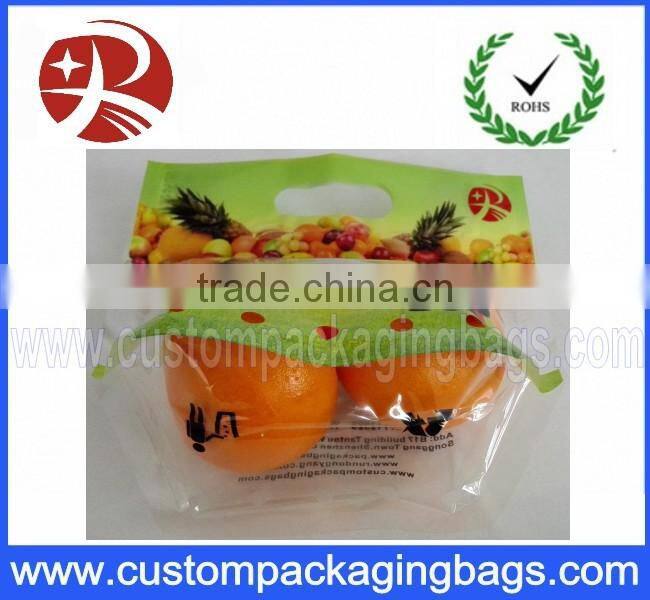 Clear Plastic Fruit Laminated Bunch Bag Slider Zipper Bags Apple / Grape Laminated Bunch Bag