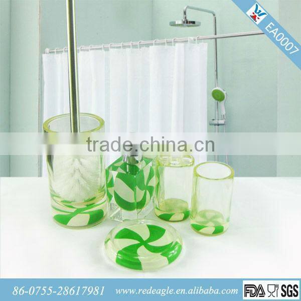 3pcs set glass bathroom accessories sets