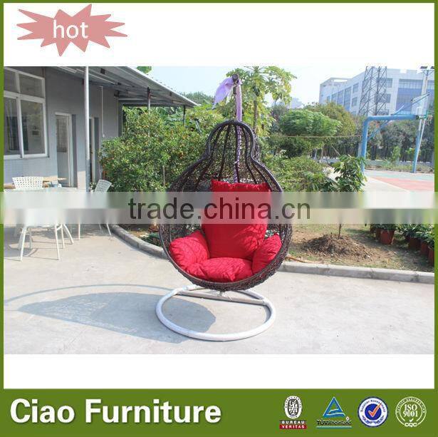 modern outdoor rattan garden swing chair