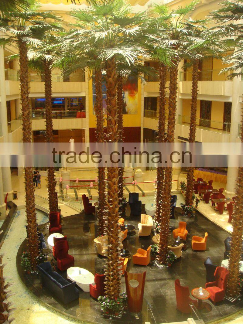 Artificial outdoor palm trees