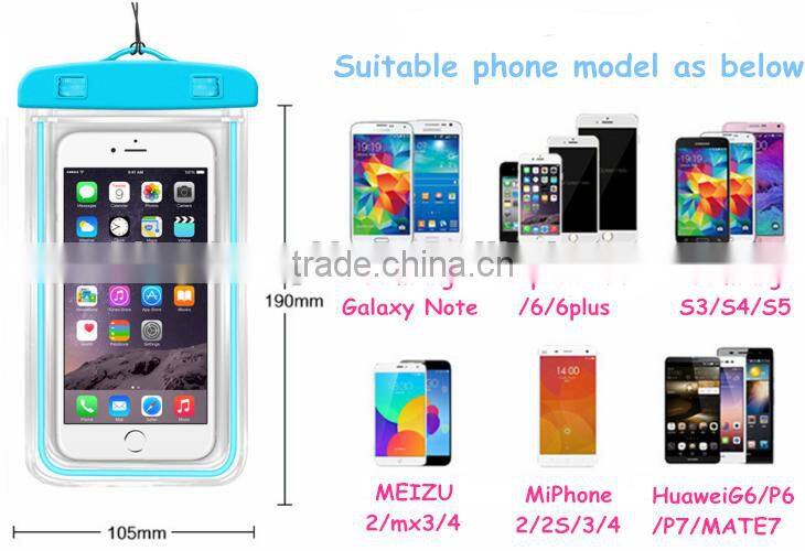 Waterproof phone bag strong sealing fluorescent bag