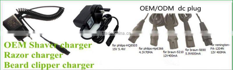 2.4V 3.6V 3.4V 0.2A 0.5A 0.6A 0.8A hair clipper charger haircut charger