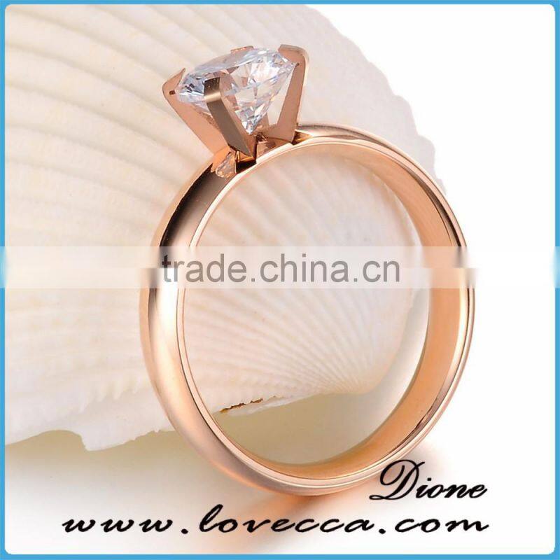 2017 Surgical ring stainless steel with one diamond for women