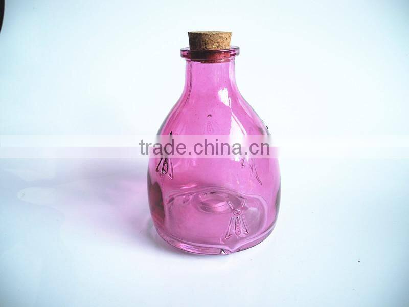 garden use wholesale engraving glass swarm catcher with cork