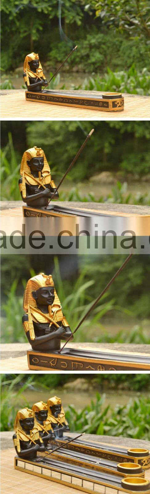 Egyptian antique items in Pharaoh King incense burner holder