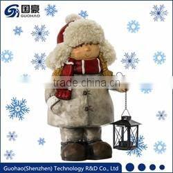 Christmas lanterns decor Garden Santas statue