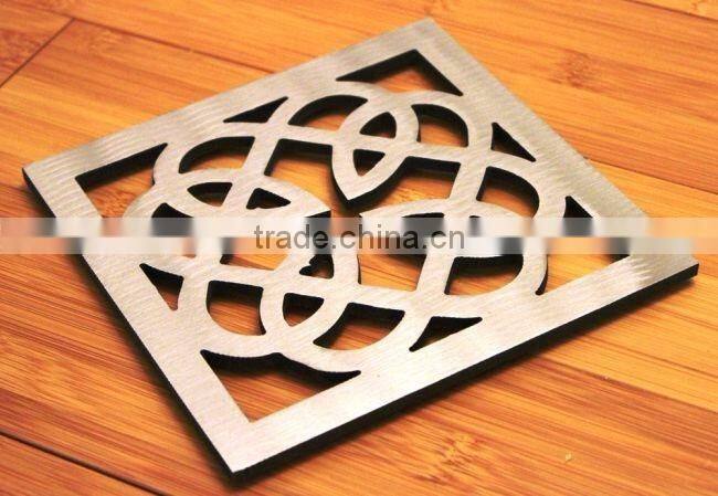 square shape silver plated fancy trivet