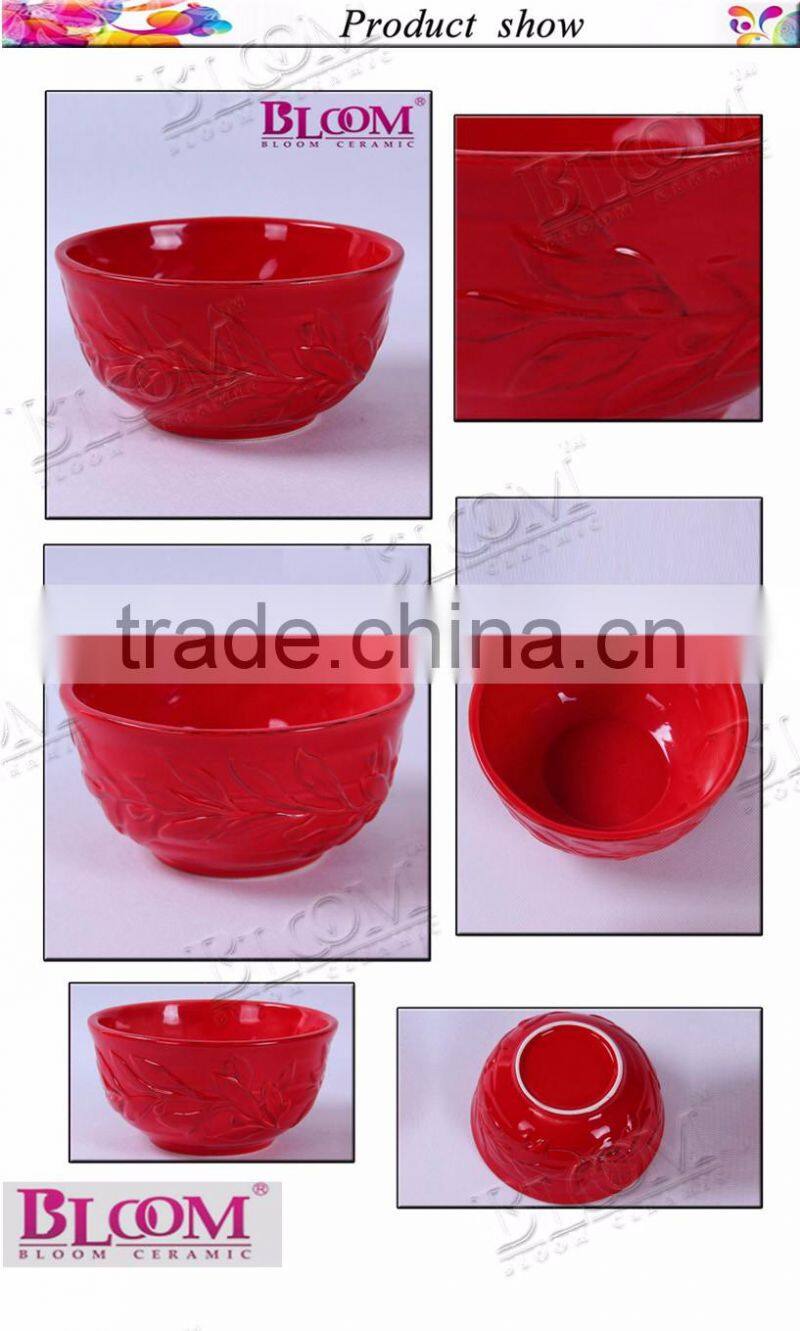 ceramic red glazed wedding gift decorative bowls