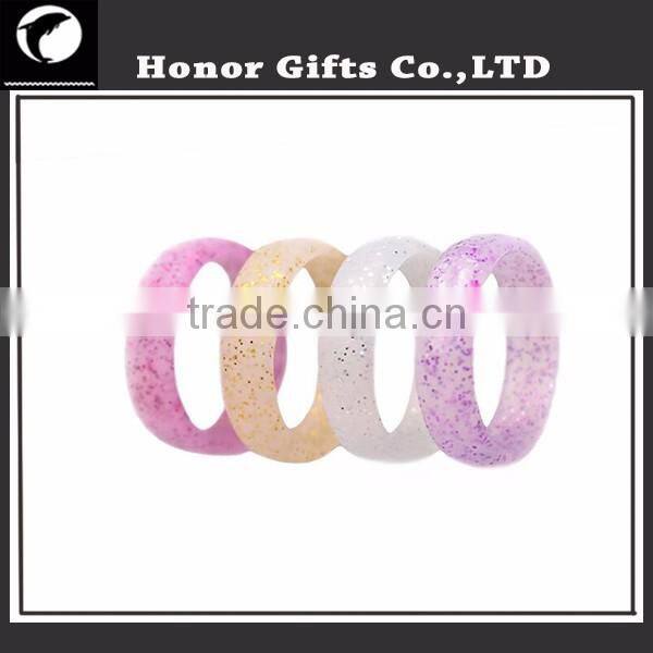 2017 Custom Logo Medical Grade Silicone Rings Bands For Wedding