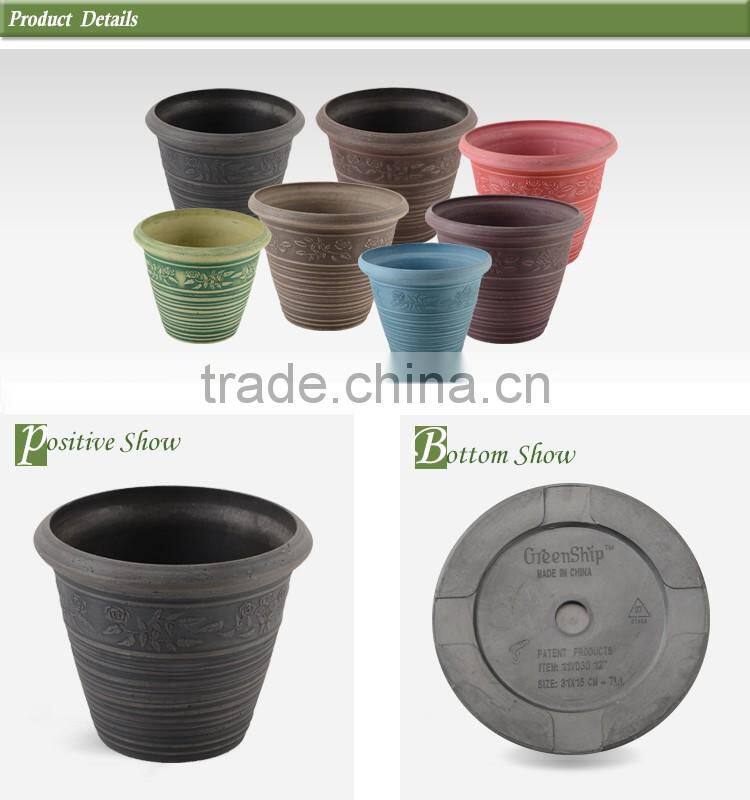 large round coloful indoor reasonably priced plastic flower pot