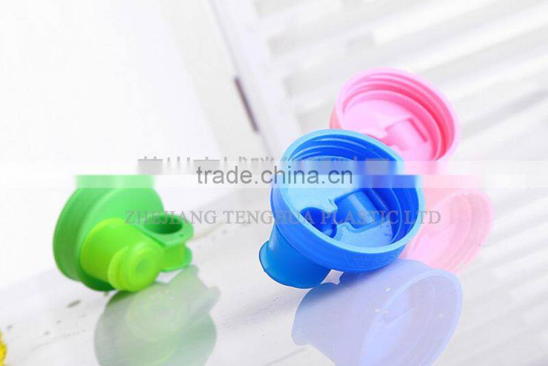 Pink Lid Plastic Baby Bottle Eco-friendly clear Baby Bottle with Straw