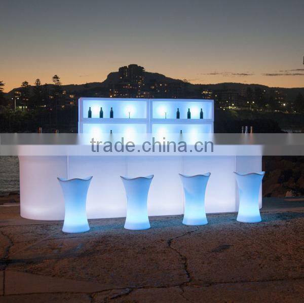Light up Outdoor Chair/Led Plastic Chair and Table/Led Glowing Furniture
