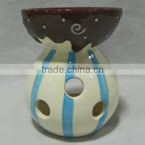 Handpainted ceramic incense burner,oil burner,aroma burner