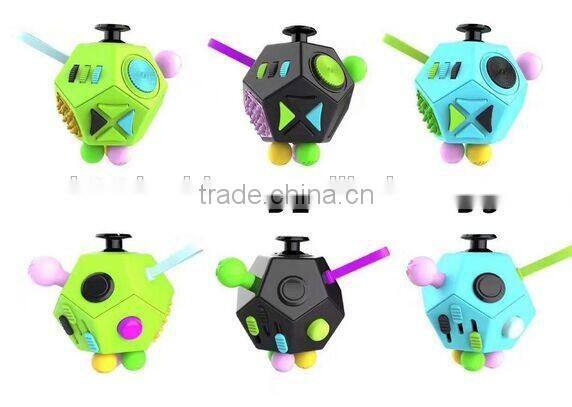 2017 hot sale 12 sides newest fidget cube Relieves Stress And Anxiety