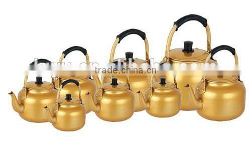 1.0L-10L hot Aluminum Yellow Kettle with inserted spout for sales